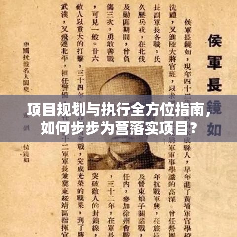 项目规划与执行全方位指南，如何步步为营落实项目？