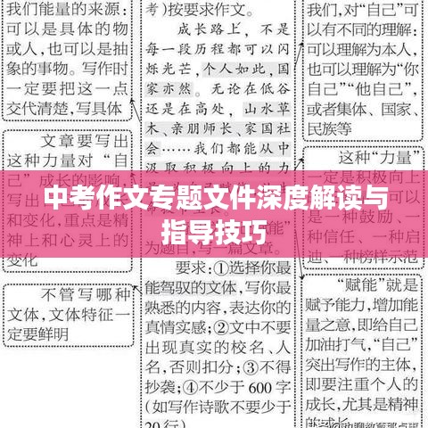 中考作文专题文件深度解读与指导技巧