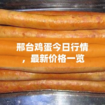 邢台鸡蛋今日行情，最新价格一览