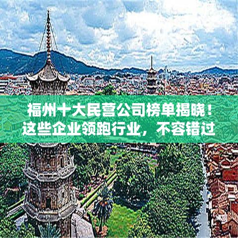 福州十大民营公司榜单揭晓！这些企业领跑行业，不容错过！
